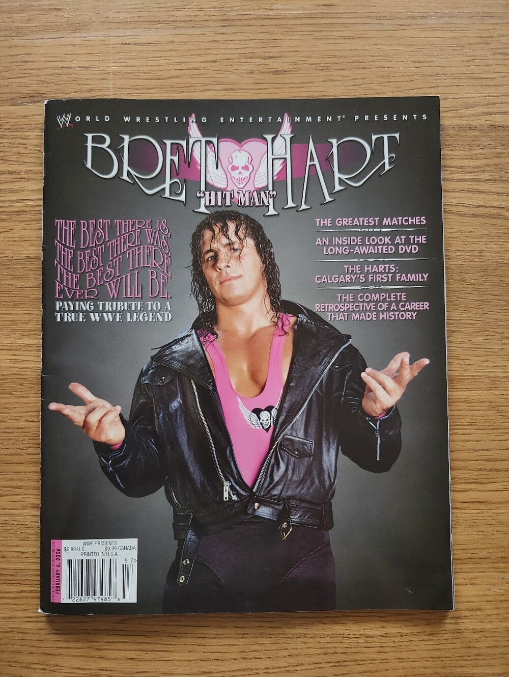 WWE Bret Hart Special Feb 2006 Includes Mini Posters & Bio